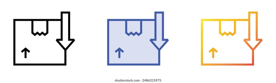 import icon. Linear, Blue Fill and Gradient Style Design Isolated On White Background