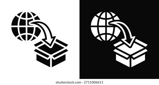 Importar Estilo De Plano De Fundo Branco E Preto Do Conjunto De Ícones