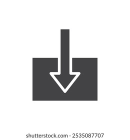 Import icon Symbol mark in filled style