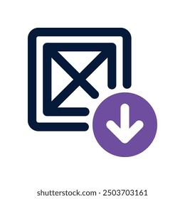import icon. vector dual tone icon for your website, mobile, presentation, and logo design.
