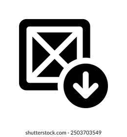 import icon. vector glyph icon for your website, mobile, presentation, and logo design.
