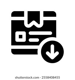 import icon. vector glyph icon for your website, mobile, presentation, and logo design.