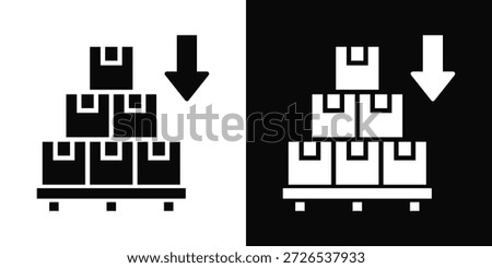 Import Icon White And Black Background Style