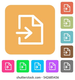 Import icons on rounded square vivid color backgrounds.