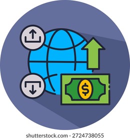 Importar Ilustración vectorial isométrica del icono de inflación
