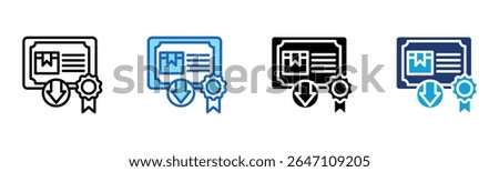 Import License icon Multi Style Vector Illustration