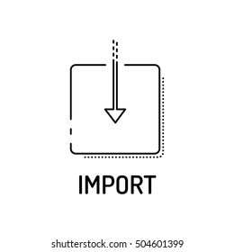 Import Line Icon