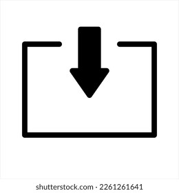 Import to line icon vector design template and illustration with editable stroke.