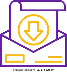 Importar Linha de Dois Vetores de Cor Linha de Dois Vetores de Cor Ícone Design