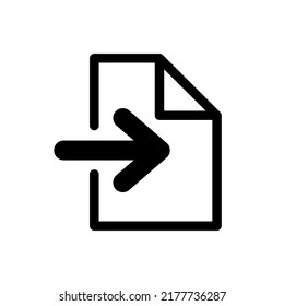 import, log in icon vector illustration logo template for many purpose. Isolated on white background.