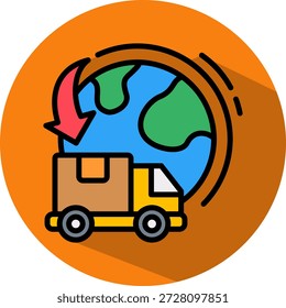 Icono de presión de importación Ilustración vectorial isométrica