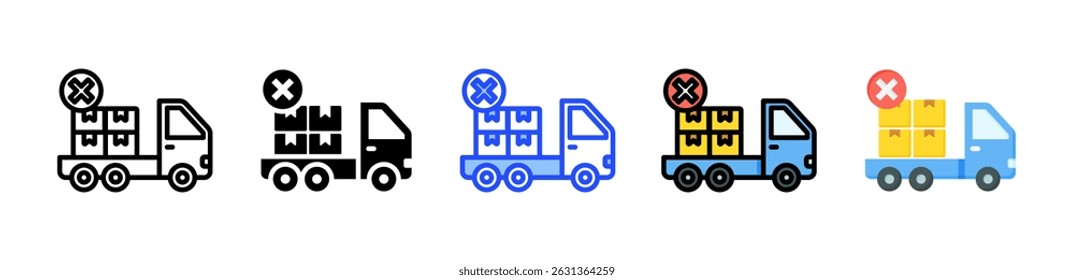 Import Restrictions Icon Collection With Multiple Styles