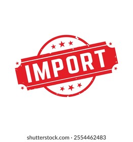 import Rubber stamp design. VECTOR ILLUSTRATION.