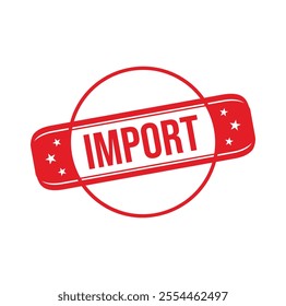 import Rubber stamp design. VECTOR ILLUSTRATION.