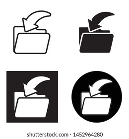 Import, a simple flat logo, which can be used for the purposes of building a mobile desktop web program