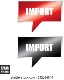 Import speech bubbles square template | business banner with symbol icon - Vector.