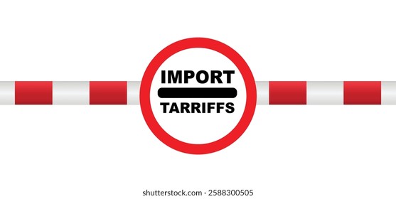 Import, tariffs.  import or export from USA, China or European. International trade and tax concept, tariff affecting global trade. Tariffs, increasing on imported goods. Price going up.