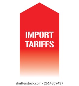 IMPORT TARIFFS icon, logo, symbol, vector