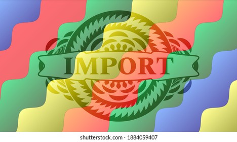 Importar texto dentro de la placa multicolor de caramelo colorido. Curvando un delicado fondo. Ilustración vectorial. 