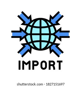 import transportation color icon vector. import transportation sign. isolated symbol illustration