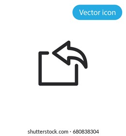 Import vector icon, illustration symbol