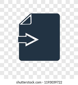 Import vector icon isolated on transparent background, Import transparency logo concept