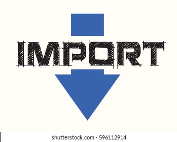 Import Vector Logo Icon Sign