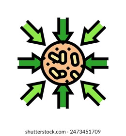 import wood pellets color icon vector. import wood pellets sign. isolated symbol illustration