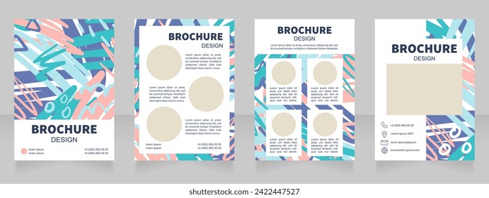 Importancia del diseño de folletos en blanco. Conjunto de plantillas con espacio de copia para texto. Recopilación de informes corporativos prefabricados. Editable 4 páginas de papel. Fuentes Sans, Myriad Pro, fuentes ariales usadas