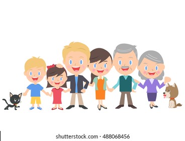 Importance of family,with dogs and cats