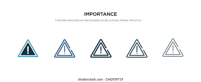 importance icon in different style vector illustration. two colored and black importance vector icons designed in filled, outline, line and stroke style can be used for web, mobile, ui