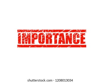 Importance red stamp
