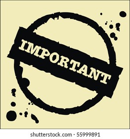important abstract grunge rubber stamp
