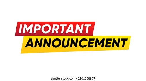 Important Announcement Banner Template Design 