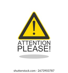 Signo de icono de anuncio importante con sombra