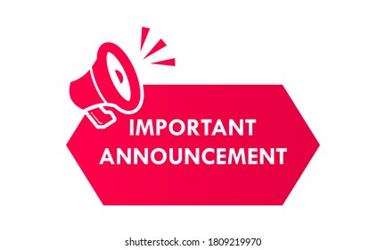 Important announcement lable for promotion product