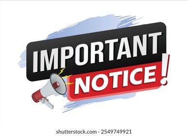 important announcement poster banner graphic mega phone design icon logo sign symbol social media website

