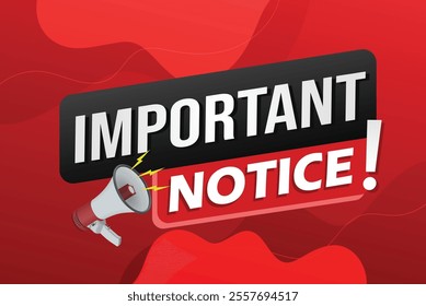 important announcement poster banner graphic mega phone design icon logo sign symbol social media website

