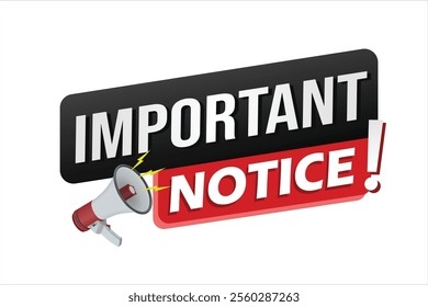 important announcement poster banner graphic mega phone design icon logo sign symbol social media website

