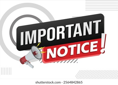 important announcement poster banner graphic mega phone design icon logo sign symbol social media website

