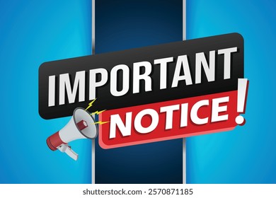 important announcement poster banner graphic mega phone design icon logo sign symbol social media website

