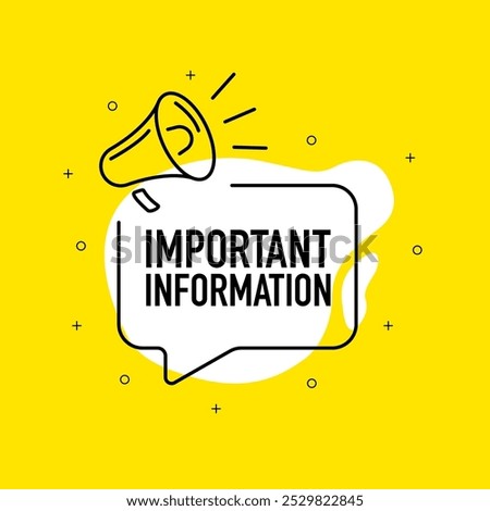 Important Announcement speech bubble banner. Banner for business, marketing, promotion and advertising. Vector illustration.