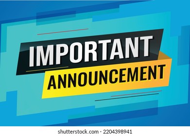 important announcement word concept vector illustration lines modern futuristic 3d style for landing page template ui web mobile app poster banner flyer background gift card coupon label wallpaper