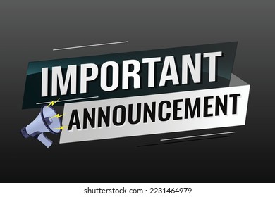 importante palabra de anuncio concepto vectorial líneas modernas estilo 3d futurista para la plantilla de la página de aterrizaje ui aplicación web móvil afiche pancarta volante fondo tarjeta de regalo etiqueta de cupón papel tapiz