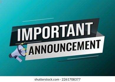 important announcement word concept vector illustration lines modern futuristic 3d style for landing page template ui web mobile app poster banner flyer background gift card coupon label wallpaper