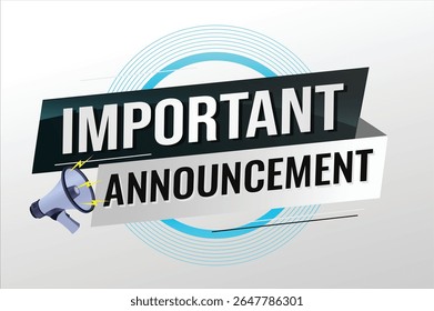 important announcement word concept vector illustration lines modern futuristic 3d style for landing page template ui web mobile app poster banner flyer background gift card coupon label wallpaper 