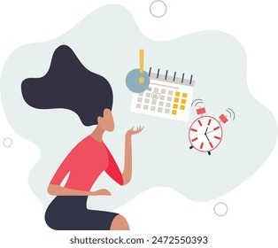 Fecha importante del calendario de citas, recordatorio o agenda para la reunión o evento, día importante en calendar.flat Ilustración vectorial.
