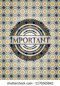 Important arabesque emblem. arabic decoration.