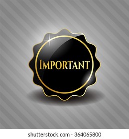 Important black emblem or badge, modern style