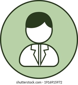 Important Businessman, illustration, vector on white background.